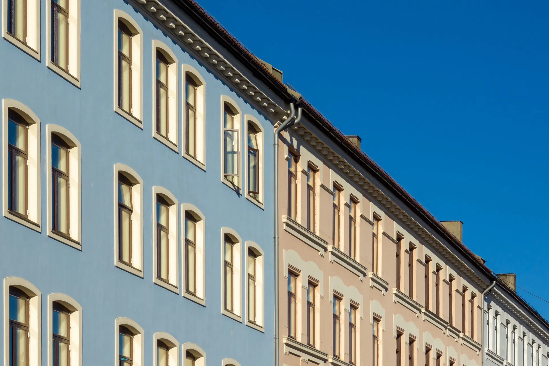 Fassaden von Stadthäusern